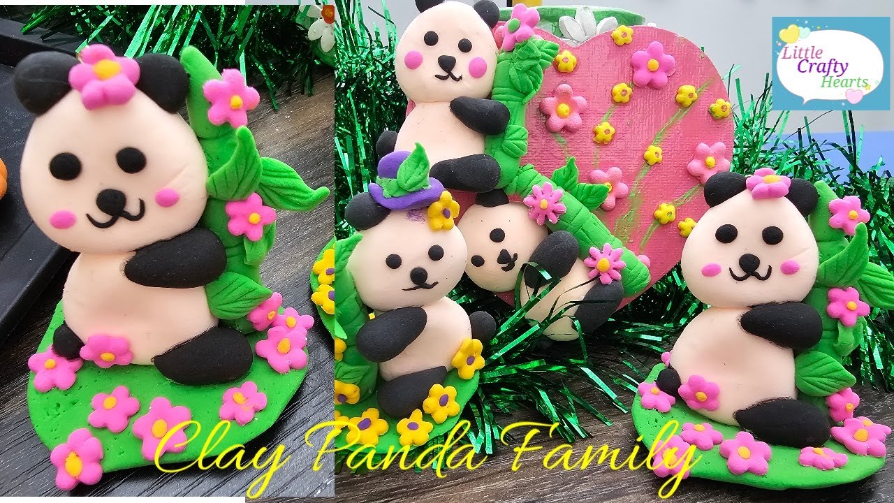 Clay Magic 🐼 Make a Cute Panda Family! DIY Keychains & Fridge Magnets