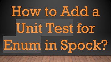 How to Add a Unit Test for Enum in Spock?