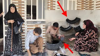 The incident that sent Farshad to the hospital!  What did Jamila do with the tire?  😱🏥 screenshot 4