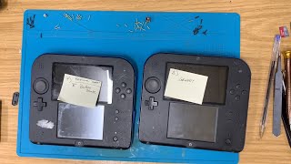 10 x 2DS  - Faulty Consoles -  7 & 8  - Clean up, Digitiser Replacement & R Trigger Repair