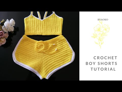 CROCHET ATHLETIC / BOY SHORTS TUTORIAL | easy beginner friendly crochet shorts tutorial