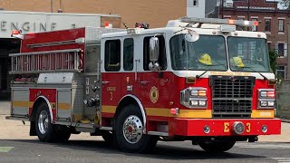⁴ᴷ Philadelphia Fire Department ** FIRST EVER VIDEO ** Of New Engine 3 Responding {FEDERAL Q + HORN}