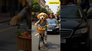 The poor dog's bicycle broke down by Rich Dog - Artificial Intelligence - AI Video #heenaprajapati