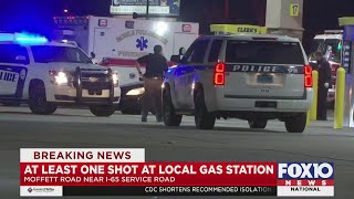 At least one shot at the Clark's gas station at Moffett Road near I-65 in Mobile