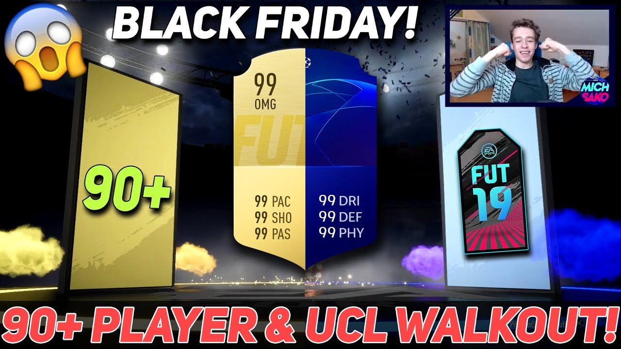 90+ WALKOUT & UCL WALKOUT! OBŘÍ BLACK FRIDAY PACK OPENING! | FIFA 19 CZ