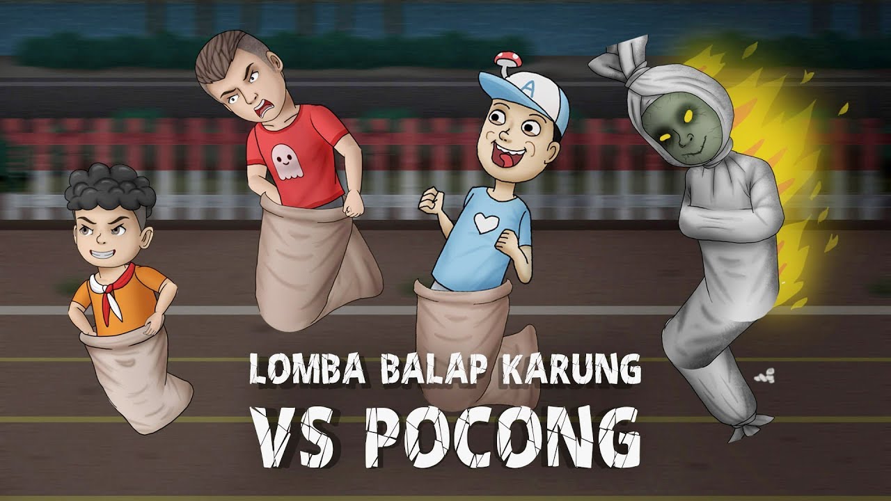 Pocong ikut Lomba Balap Karung ft Acil Wowo Animasi 