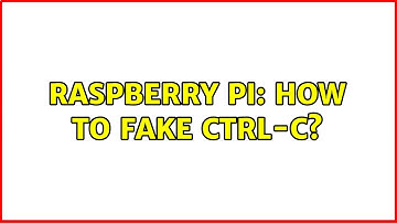 Raspberry Pi: How to Fake Ctrl-C?