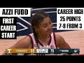 Azzi fudd explodes for career high 25 points hits 7 threes in 10 uconn huskies win vs 7 tennessee