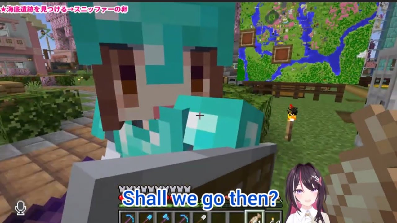 Azki accepts a quest from a random Aka-chan