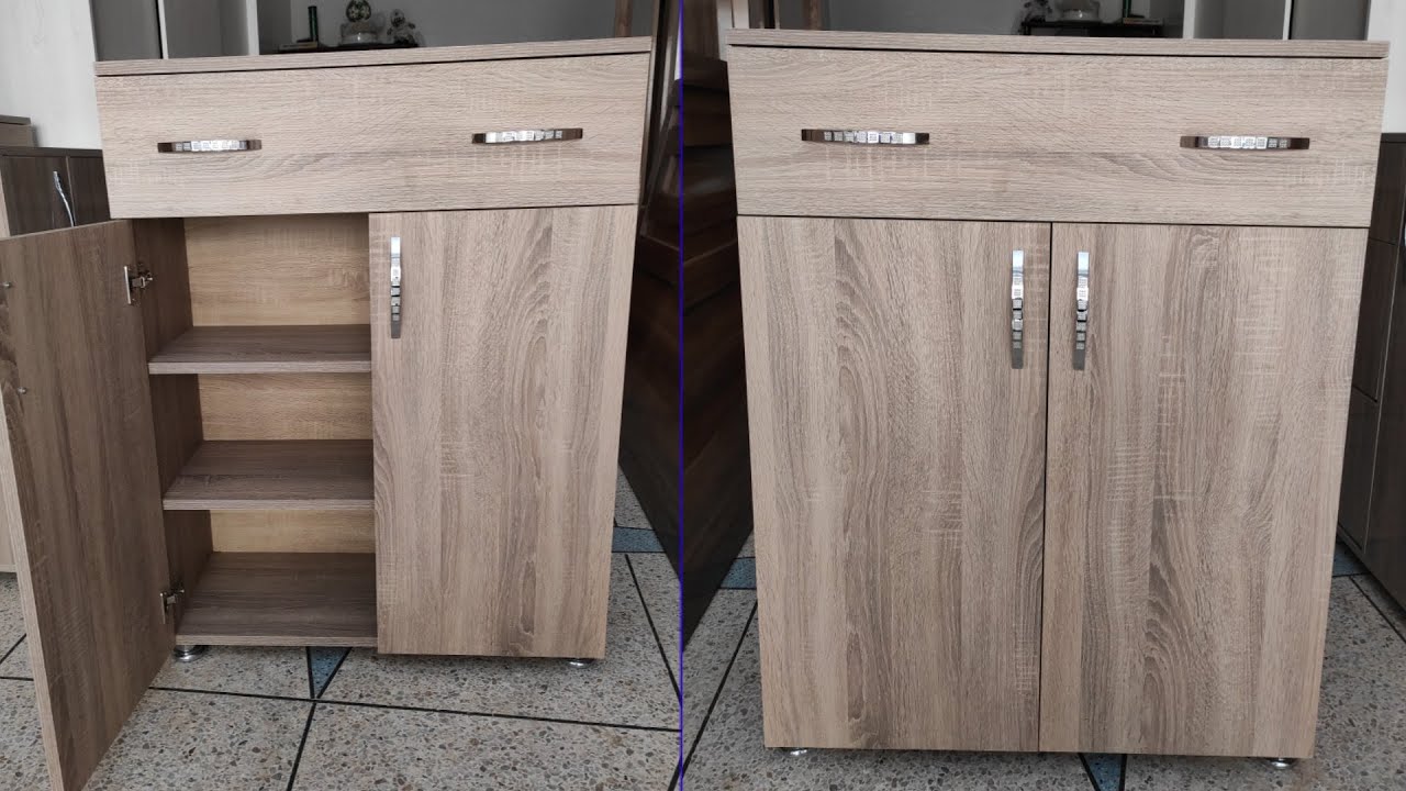 Как сделать шкаф с двумя дверцами и ящиком