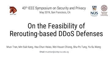 On the Feasibility of Rerouting-based DDoS Defenses