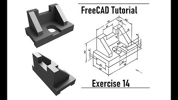 FreeCAD Tutorial | Exercise 14: Creation of the 3D Model from 2D Draft using PartDesign Workbench