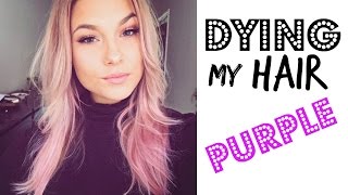 DYING MY HAIR PURPLE | VLOG