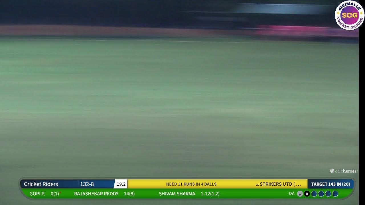 SCPL K NIGHT EDITION S 2 STRIKERS UTD vs CRICKET RIDERS