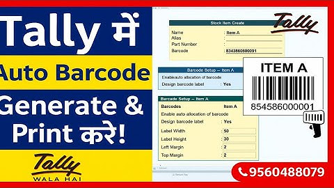 Tally में Auto Barcode Module | Direct Barcode Print करें Tally से | Label Auto Generate
