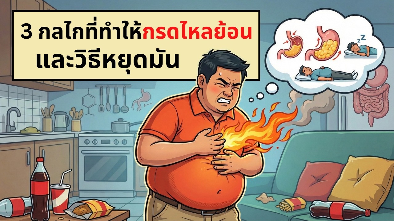 3 กลไก ที่ทำให้ (กรดไหลย้อน) และวิธีหยุดมัน | เรื่องไม่รู้รอบตัว