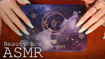 ASMR Glossybox Unboxing (🎧 soft spoken, tapping, sleepy cardboard sounds)