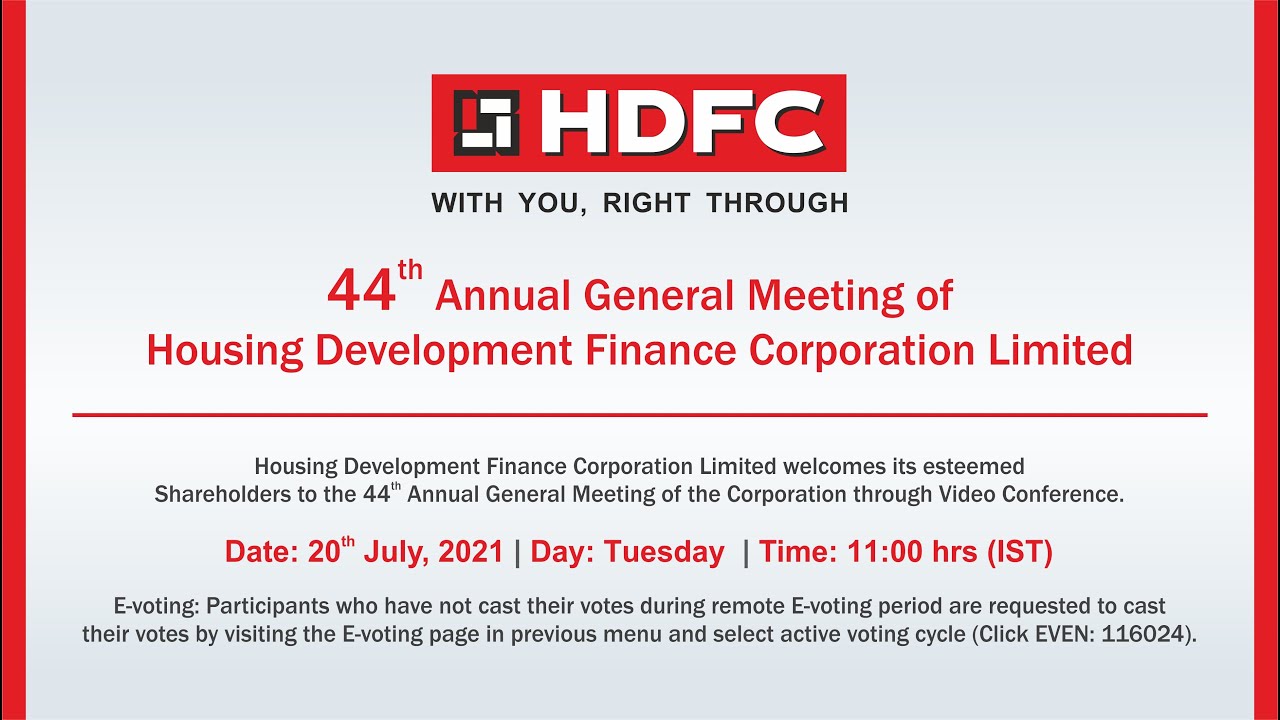 44th AGM - HDFC Limited
