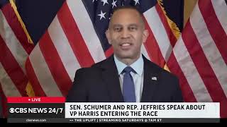 Schumer, Jeffries endorse Harris for Democratic nomination #trendingnews #foryou #usa #harris
