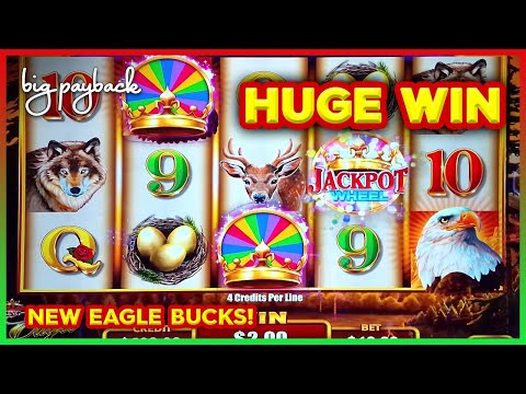 HUGE WIN on NEW Eagle Bucks Dollar King Slots!