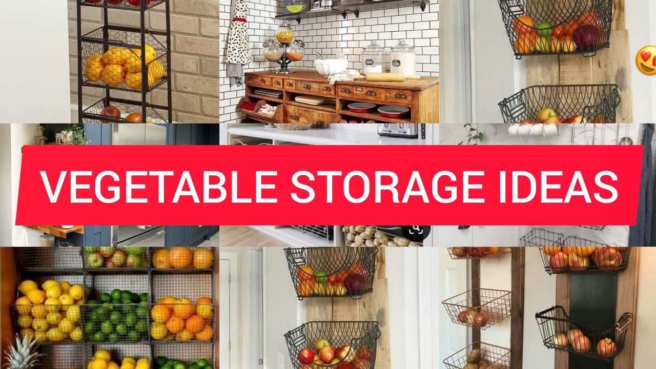 Vegetable Storage Rack Designs l Kitchen Storage Ideas l Ideas for Storing  Veggie l Vegetable Racks 