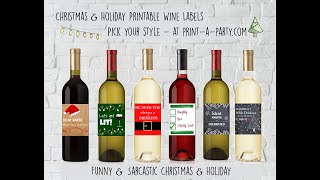 Holiday Wine Labels - easy to create and gift in minutes!