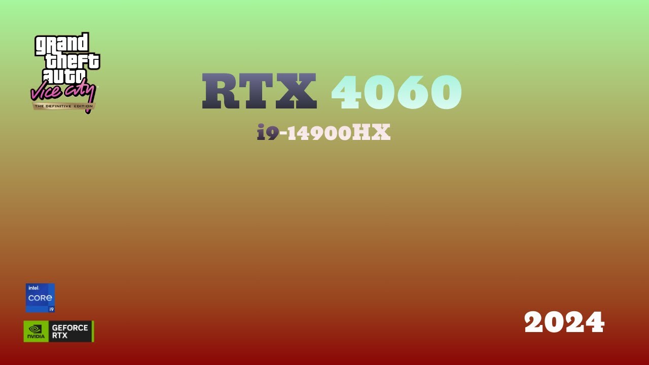 GTA Vice City Definitive Edition 2024 RTX 4060 I9 14900HX Gameplay 