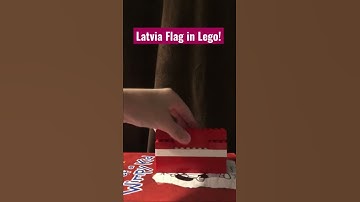 Latvia Flag in Lego