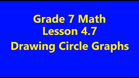 Grade 7 Math Lesson 4.7 Drawing Circle Graphs