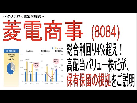 インカム魅力の菱電商事の保有は待った！！テクニカル＆ファンダメンタルズの側面から解説します。