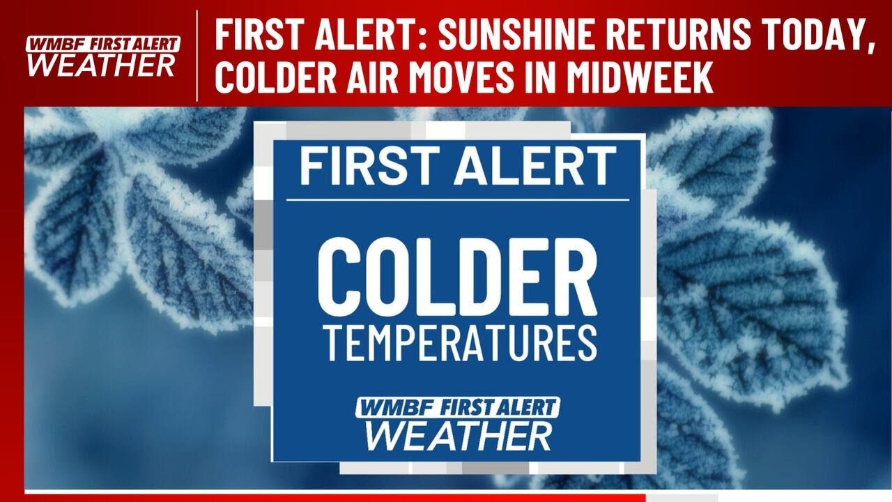 FIRST ALERT: Sunshine returns today, colder air moves in midweek - YouTube