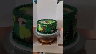 camo cake for shooter with edible image
