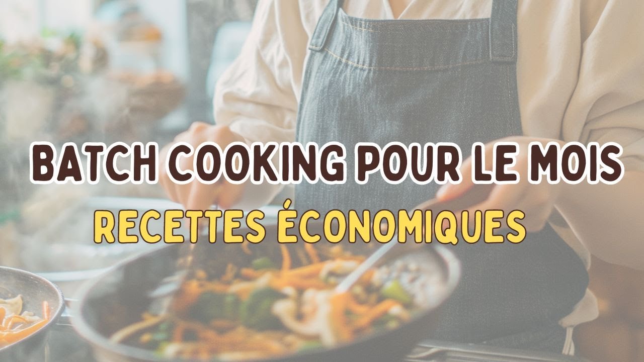 Batch Cooking pour le mois, recettes simples et économiques Partie II