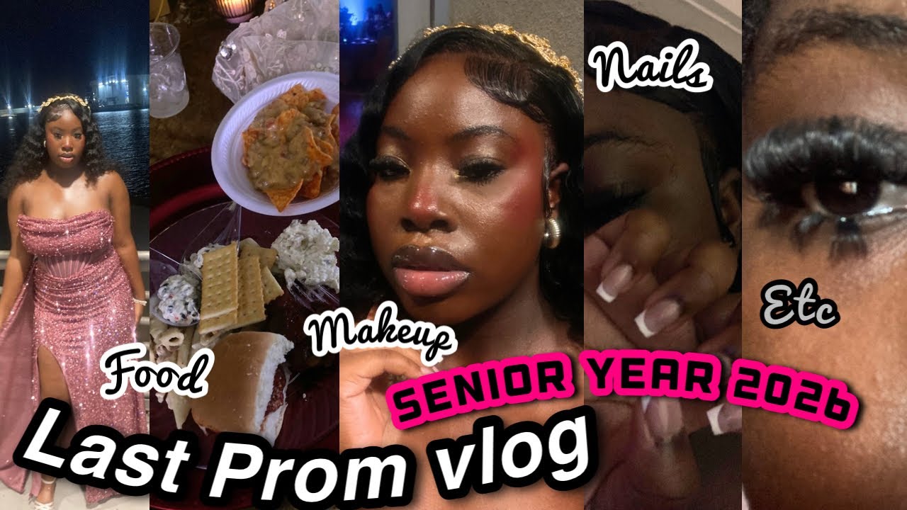 My LAST Senior Prom 2026 💗 GRWM + Prom Night Vlog , makeup, nails ...