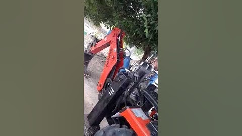 VST MT932 with Backhoe loader