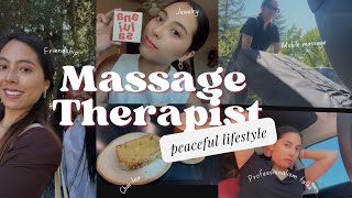 massage therapist lifestyle | slowing down, body mindfulness, regulating my nervous system ✨