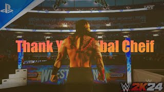 WWE 2K24 - Tribal Chief Roman Reigns Entrance with Phonk | Falling Comet 4K