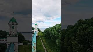 Красивые места Ярославской области России Яковлевский монастырь на берегу озера Неро #discover #old