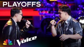 Twins Justin & Jeremy Garcia Are PITCH-PERFECT Covering "Castle on the Hill" | Voice Playoffs | NBC