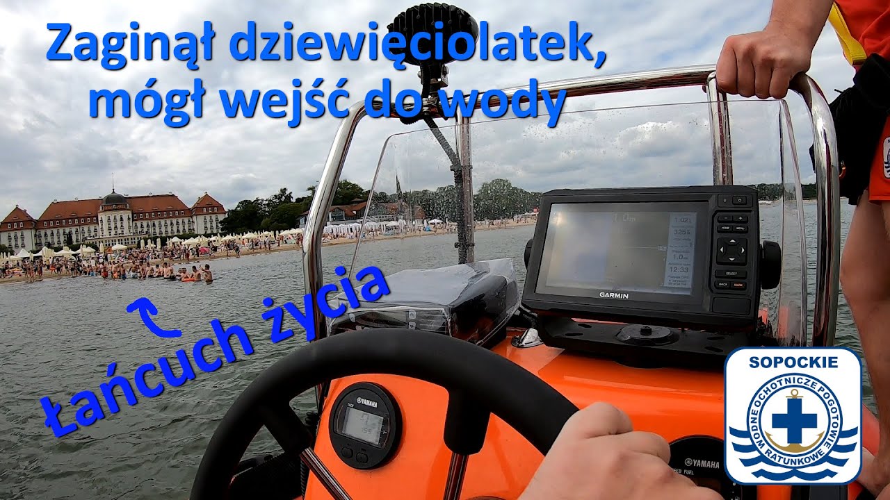 AKCJA RATUNKOWA: [Wypłynięcie alarmowe, łańcuch życia] Zaginął dziewięciolatek, mógł wejść do wody