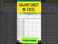 This Formula in Excel for Payroll Tutorial | Quick Salary Calculation in Excel #excel #exceltricks