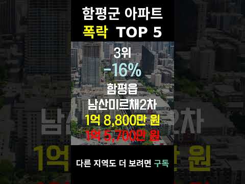 전남 함평군 부동산 2차 하락시작? top5