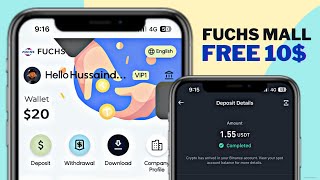 Fuchs Mall | Free 10 Usdt Instant Withdraw | Usdt Earning Site 2023 | Usdt Investment Site