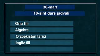 Videodarslar. 10 sinf. Ona tili darsi. 30.03.2020