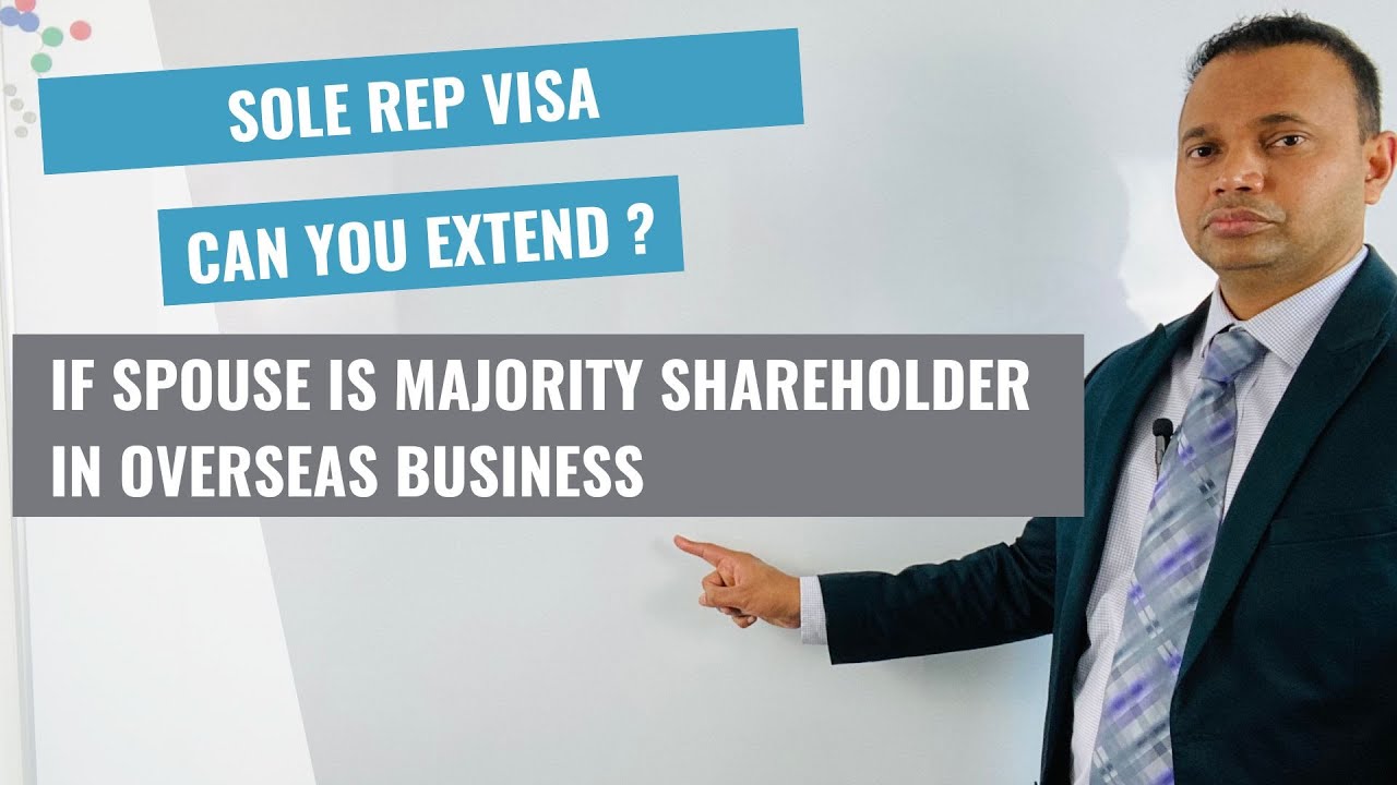 Can I extend my UK Sole Representative visa, if my Spouse is majority Shareholder?