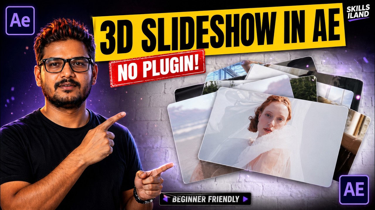 Viral 3D Video Slideshow in After Effects for Beginners | AE Tutorials ...