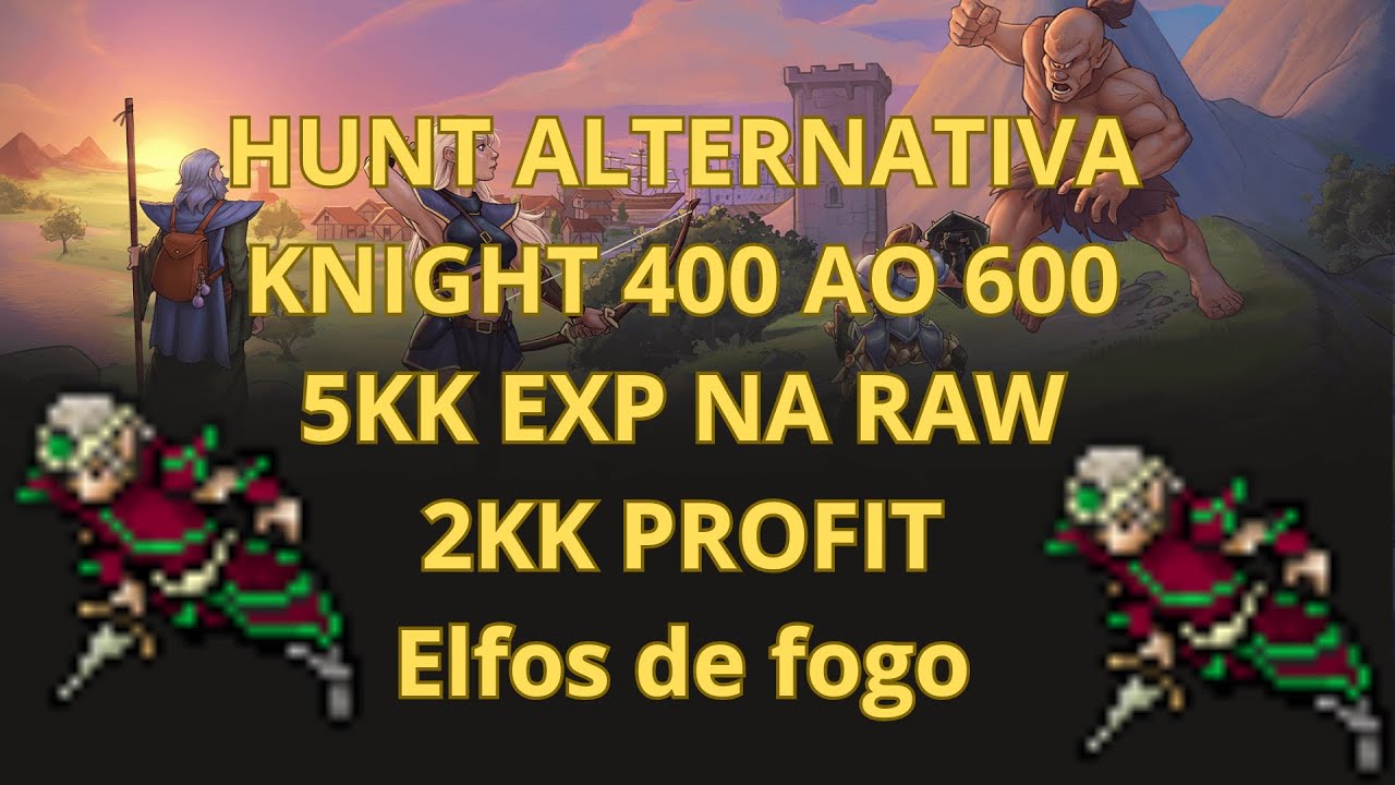 РЫЦАРЬ 400–600 | ОХОТА В ОДИНОЧКУ 5KK ОПЫТА/ЧАС + 2KK ПРИБЫЛИ | RubinOT