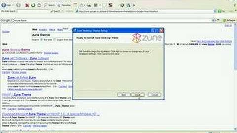 Installing Zune Theme