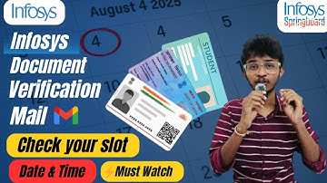 Infosys Springboard Internship 6.0 | Document Verification Mail Explained 📩 Full Process &Next Steps