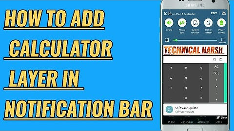 How to add calculator layer in notification bar